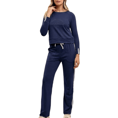 Conjunto Feminino Tricats Basic Bicolor AZUL-21658
